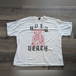 Forever 21 Men's T-Shirt Holy Death Grim Reaper Scythe Graphic 2XL XXL Shirt